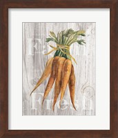 Framed Market Vegetables I on Wood