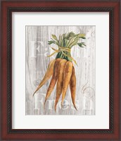 Framed Market Vegetables I on Wood