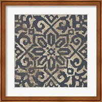Framed 'Amadora with Brown Square IX' border=