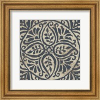 Framed 'Amadora with Brown Square IV' border=