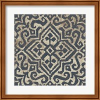Framed 'Amadora with Brown Square III' border=