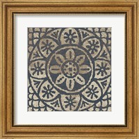 Framed 'Amadora with Brown Square II' border=
