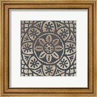 Framed 'Amadora with Brown Square II' border=