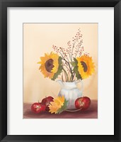 Framed Watercolor Harvest Sunflower II