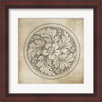 Framed Rosette II Neutral