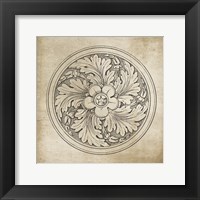 Framed 'Rosette II Neutral' border=