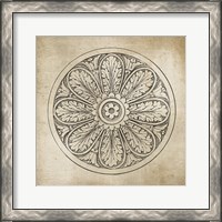 Framed Rosette VIII Neutral