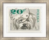 Framed Poland Stamp II on White
