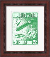 Framed Cuba Stamp XI Bright