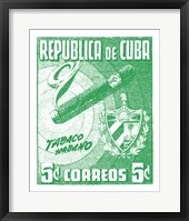 Framed Cuba Stamp XI Bright