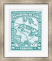 Framed Cuba Stamp XIII Bright