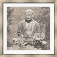 Framed Asian Buddha Crop Neutral