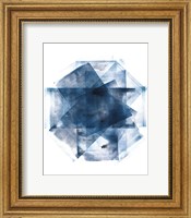 Framed Blue and Gold Element III