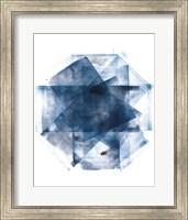 Framed Blue and Gold Element III