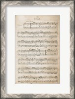 Framed Sheet of Music IV