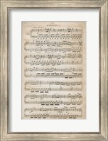 Framed Sheet of Music III