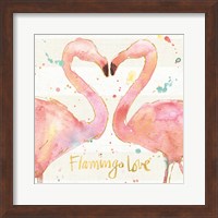 Framed 'Flamingo Fever II' border=