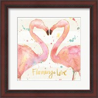 Framed 'Flamingo Fever II' border=