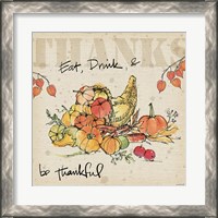 Framed 'Be Thankful III' border=