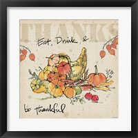 Framed 'Be Thankful III' border=