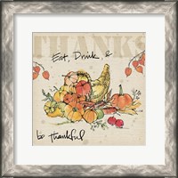 Framed 'Be Thankful III' border=