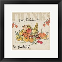 Framed 'Be Thankful III' border=