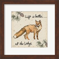 Framed 'Lodge Life V' border=