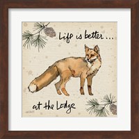 Framed 'Lodge Life V' border=