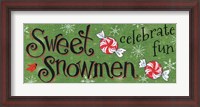 Framed Sweet Snowmen Sign II