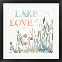 Lakehouse VI Red Framed Print