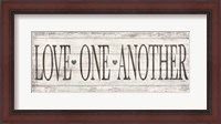 Framed Love One Another Wood Sign
