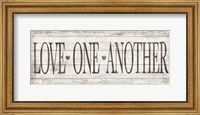 Framed Love One Another Wood Sign