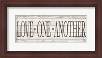Framed Love One Another Wood Sign