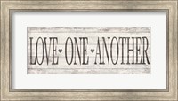 Framed Love One Another Wood Sign