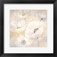 Framed White Poppies II