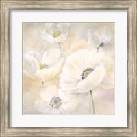 Framed White Poppies II