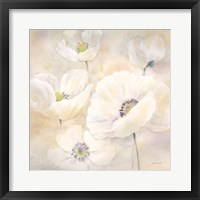 White Poppies II Framed Print