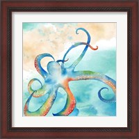 Framed 'Sea Splash Octopus' border=