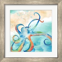 Framed 'Sea Splash Octopus' border=