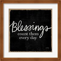 Framed 'Blessings of Home III (Blessings)' border=