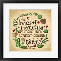 Framed 'Kitchen Memories II (Fondest memories)' border=