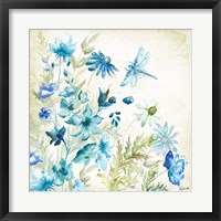 Framed Wildflowers and Butterflies Square I