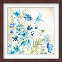 Framed Wildflowers and Butterflies Square I