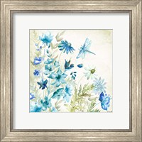 Framed 'Wildflowers and Butterflies Square I' border=