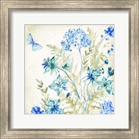 Framed 'Wildflowers and Butterflies Square II' border=