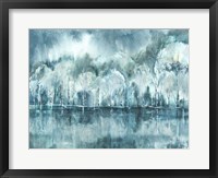 Framed Watercolor Aspen Shore