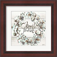 Framed Cotton Boll Family Wreath
