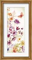 Framed Colorful Wildflowers and Butterflies Panel I