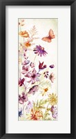 Framed Colorful Wildflowers and Butterflies Panel I