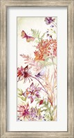 Framed Colorful Wildflowers and Butterflies Panel II